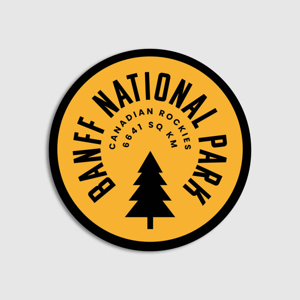 Banff National Park Sticker - Yellow