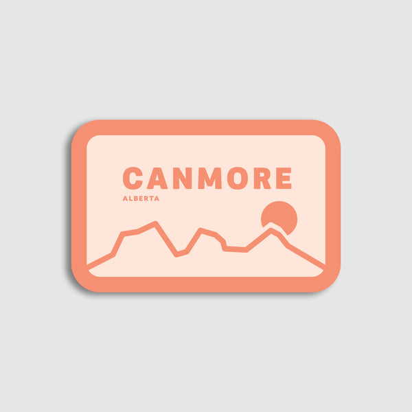 Canmore Peach Sticker