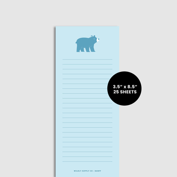 Notepad - Bear Blue