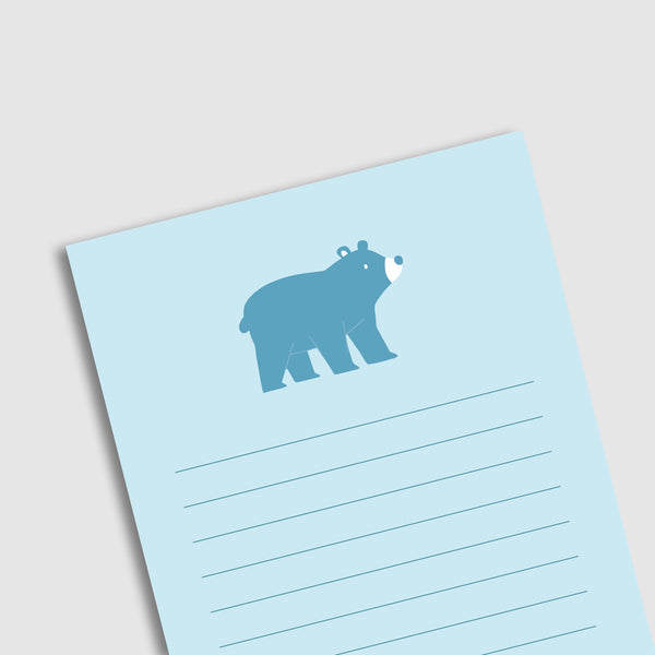 Notepad - Bear Blue