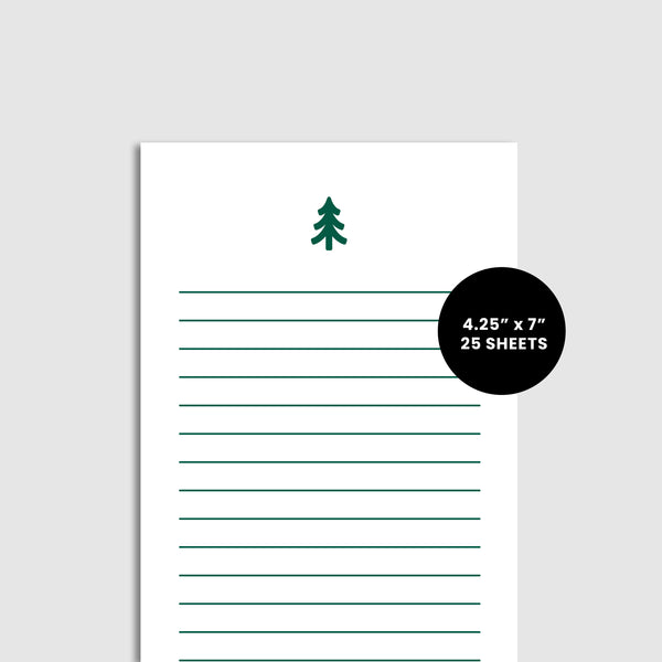 Notepad - Tree Lined White