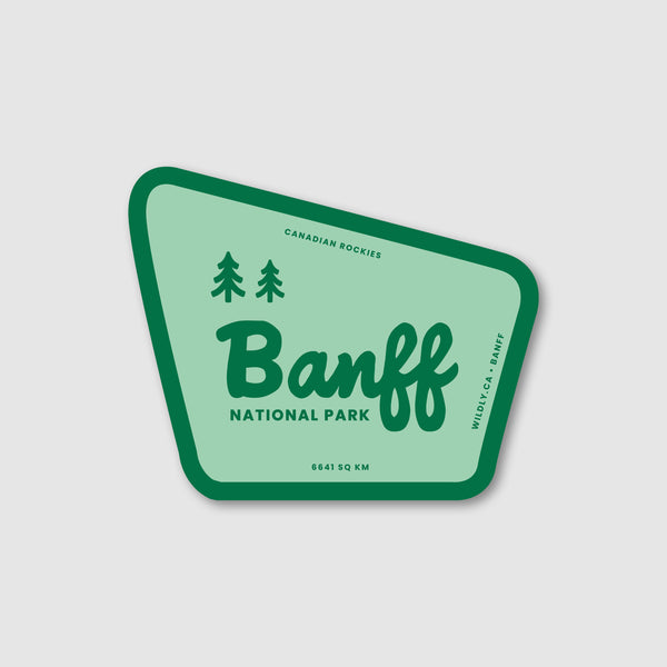 Banff National Park Sticker - Vintage Sign