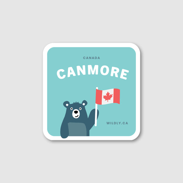 Canmore Bear Flag - Magnet