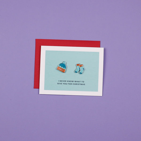 Holiday Card - Enamel Pin Gift Christmas