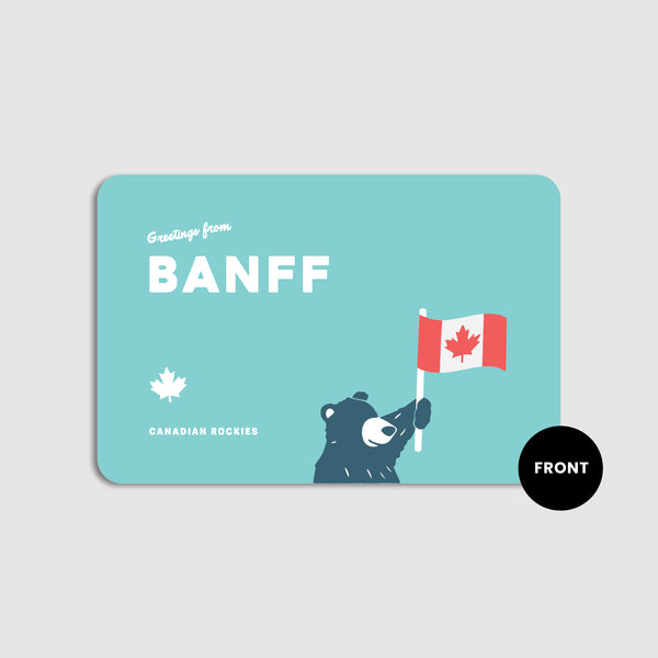 Banff Bear Flag Postcard
