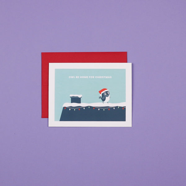 Holiday Card - Owl Be Home For Christmas