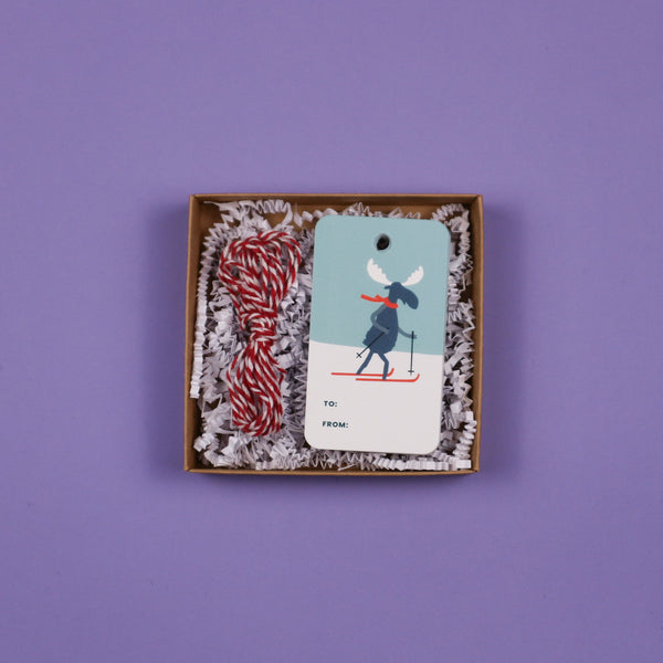Christmas Gift Tag - Moose