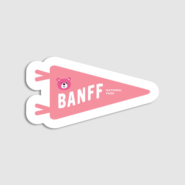 Banff Flag Pink - Sticker