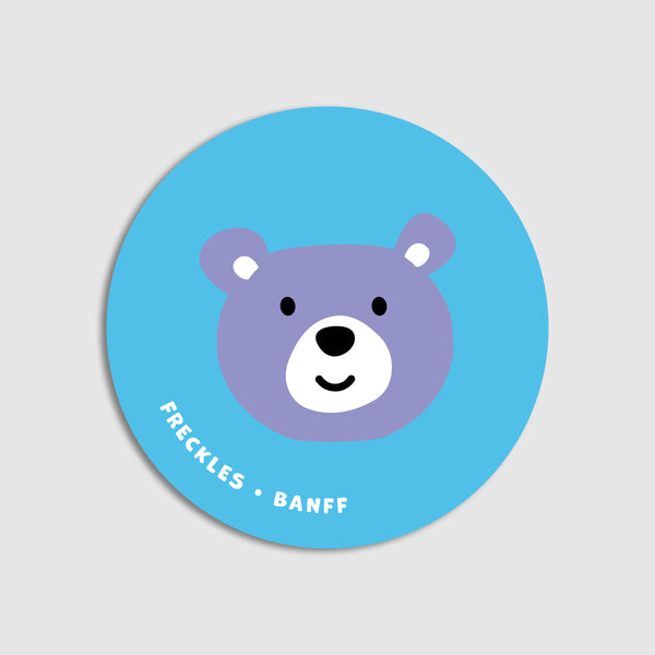 Bear Circle Blue - Sticker