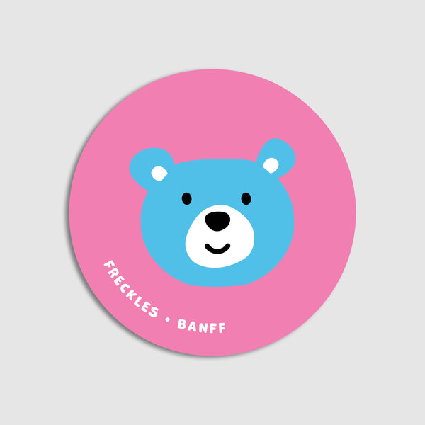 Bear Circle Pink - Sticker