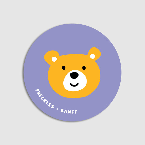 Bear Circle Purple - Sticker