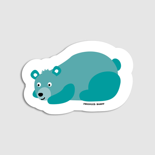 Bear Lying Left - Sticker