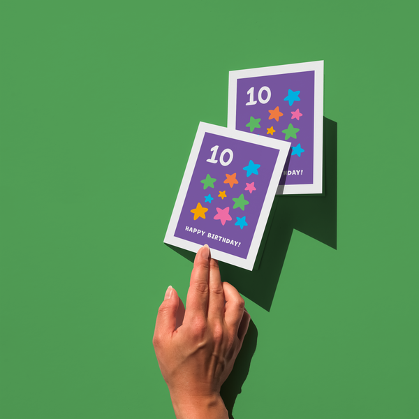 Happy 10th Birthday (Stars) Card