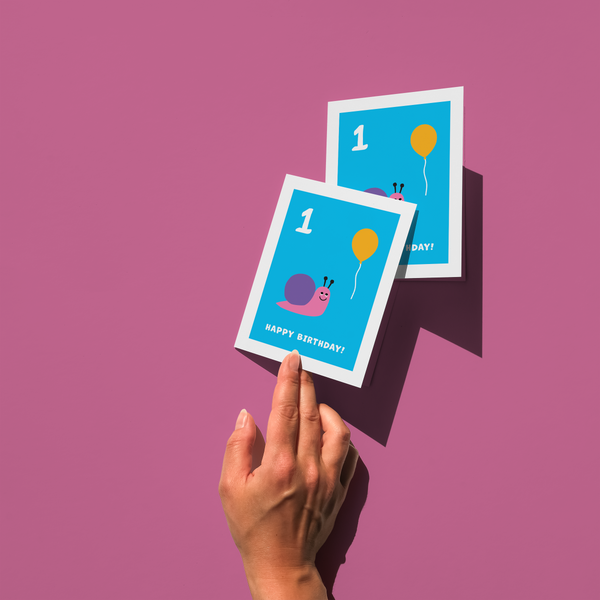 Happy 1st Birthday (Snail) Card