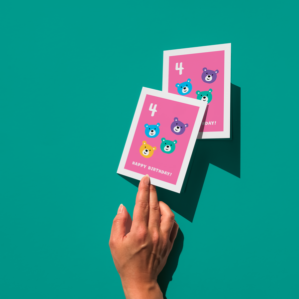 Happy 4th Birthday (Bears) Card