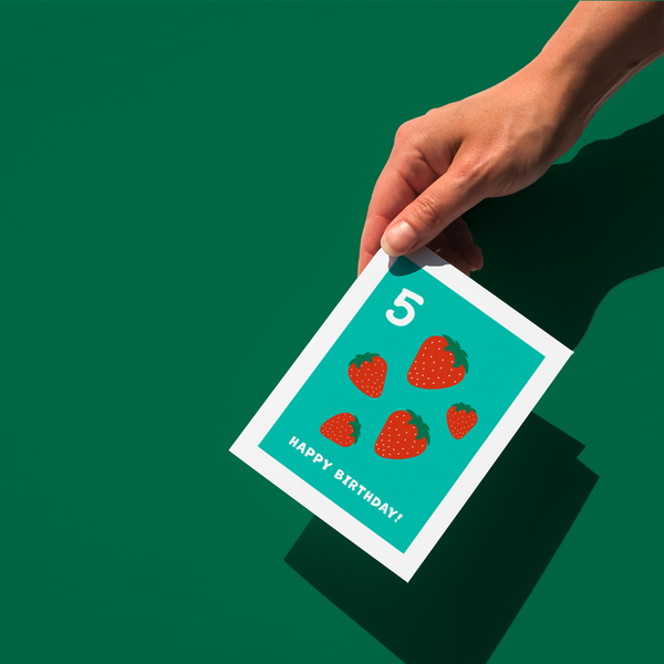 Happy 5th Birthday (Strawberries) Card