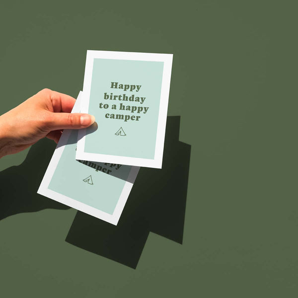 Happy Camper Birthday Card