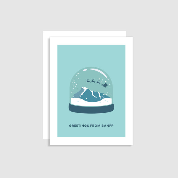 Holiday Card - Greetings from Banff (Snowglobe)