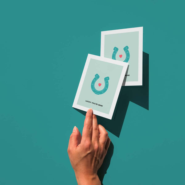 Lucky You're Mine (Horseshoe) Card