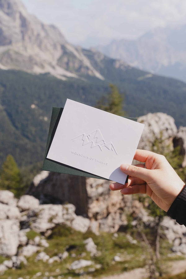 Mountain of Thanks Embossed Card