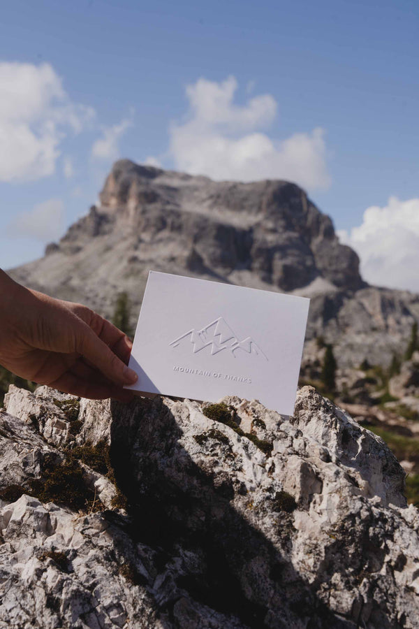 Mountain of Thanks Embossed Card