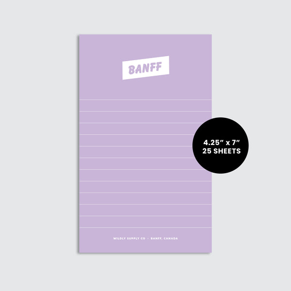 Notepad - Banff Purple 4.25x7