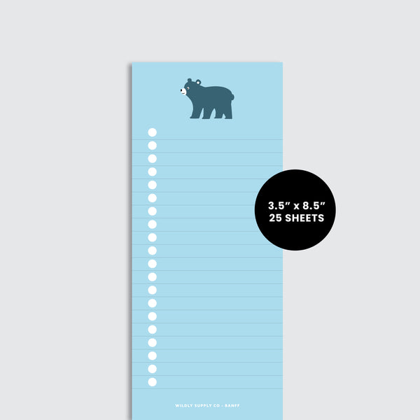 Notepad - Bear Blue 3.5x8.5