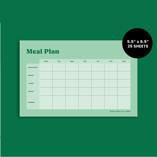 Notepad - Meal Plan 8.5x5.5