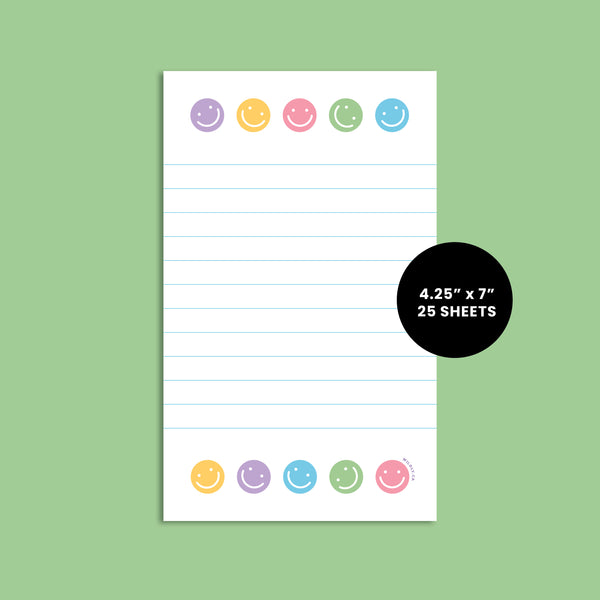 Notepad - Smiley Face 4.25x7