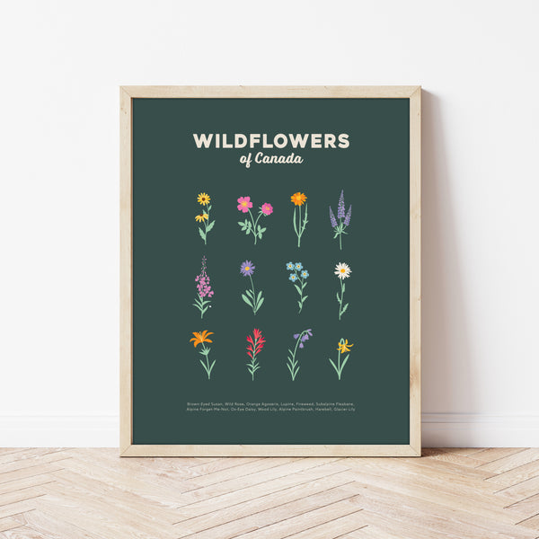 Wildflowers of Canada Print - Green