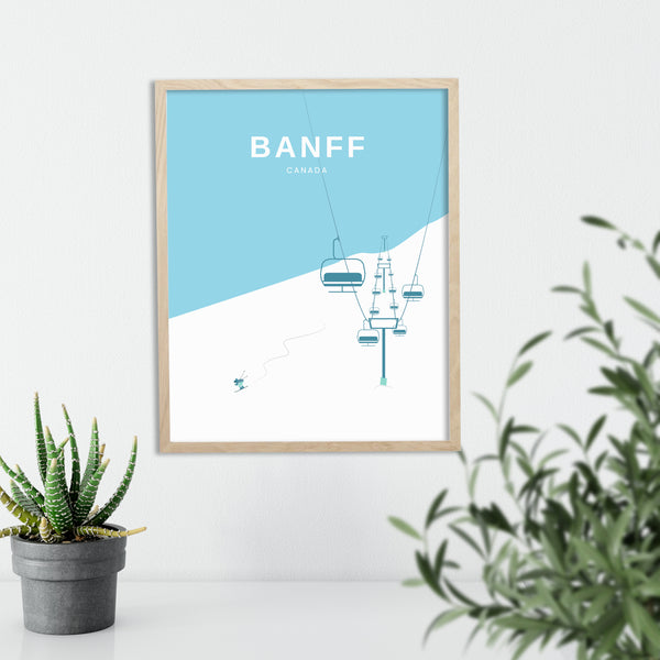 Banff Ski Chairlift Print