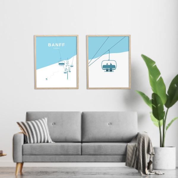 Banff Ski Chairlift Print