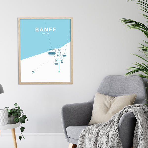 Banff Ski Chairlift Print