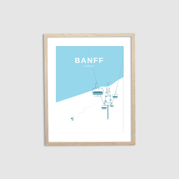 Banff Ski Chairlift Print