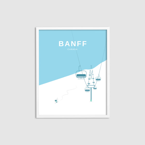 Banff Ski Chairlift Print