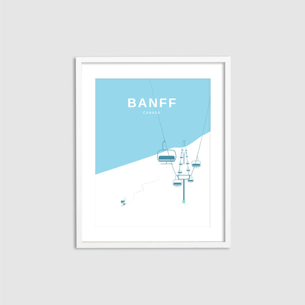 Banff Ski Chairlift Print
