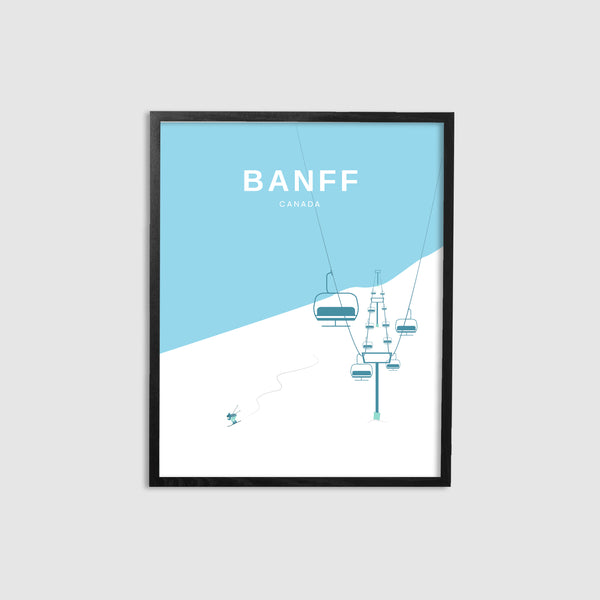 Banff Ski Chairlift Print