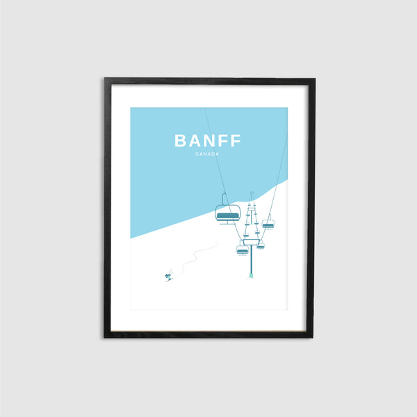 Banff Ski Chairlift Print