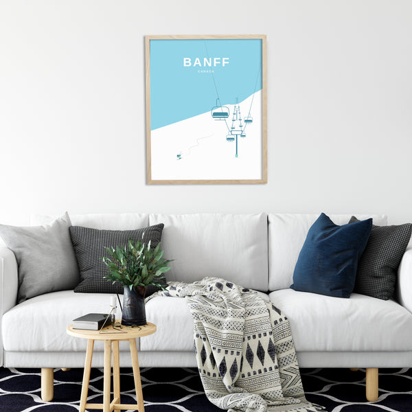 Banff Ski Chairlift Print