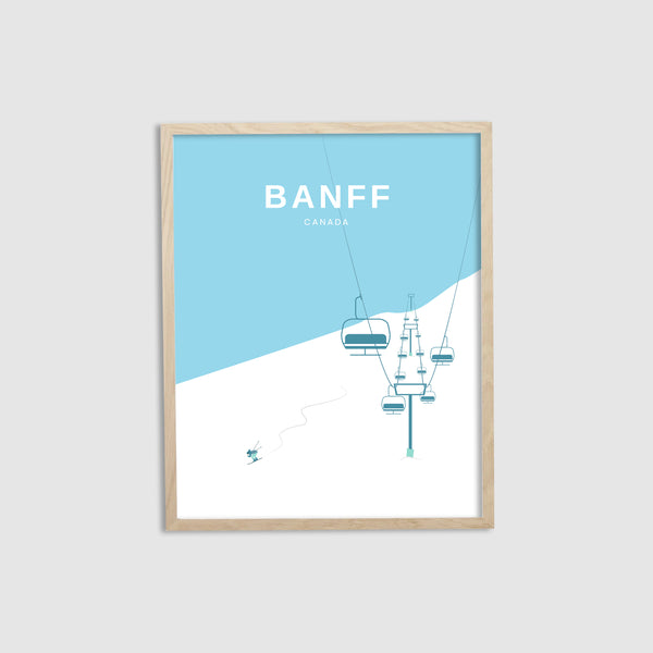 Banff Ski Chairlift Print