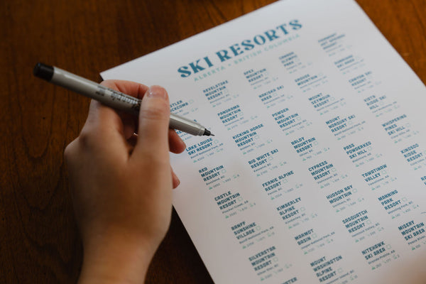 Ski Checklist (Alberta and BC) Print