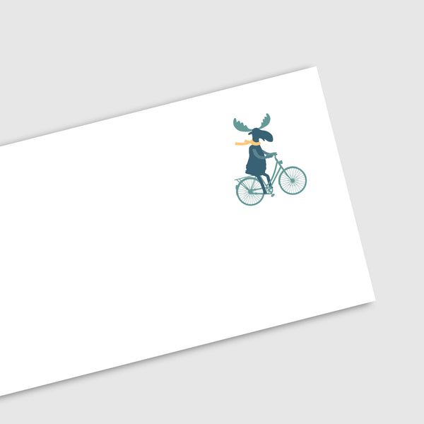 Mini Notes - Moose on Bike