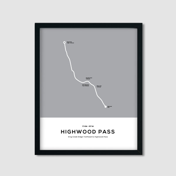 Highwood Pass Trail Map