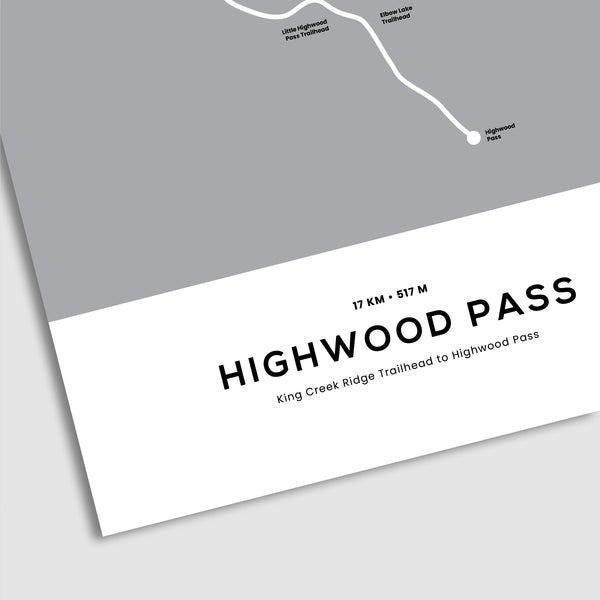 Highwood Pass Trail Map