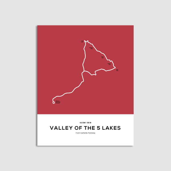 Valley of 5 Lakes Trail Map